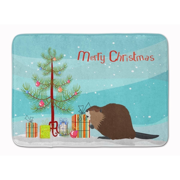 Carolines Treasures Eurasian Beaver Christmas Machine Washable Memory Foam Mat BB9240RUG - main